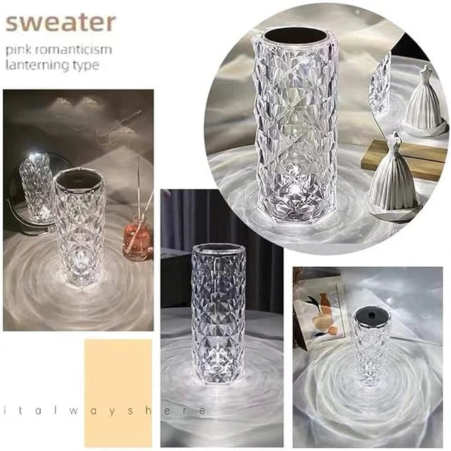 16-Color Crystal Touch Lamp with Remote